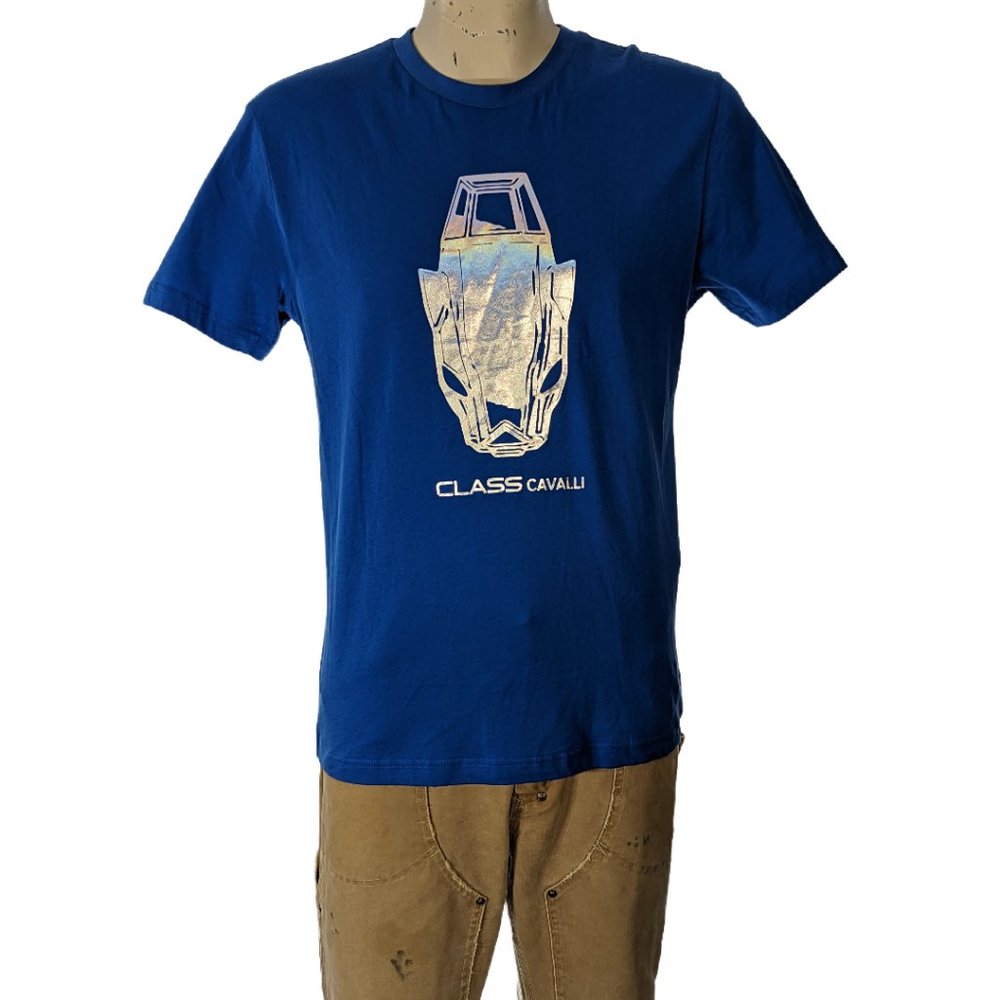Cavalli Class Panther Cotton T Shirt NWT